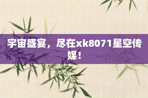 宇宙盛宴，尽在xk8071星空传媒！