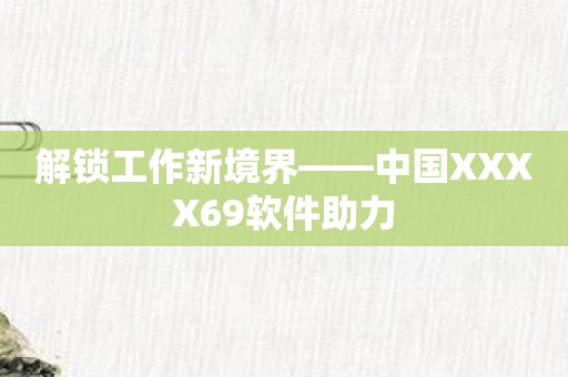 解锁工作新境界——中国XXXX69软件助力
