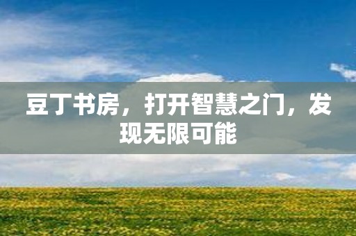 豆丁书房，打开智慧之门，发现无限可能